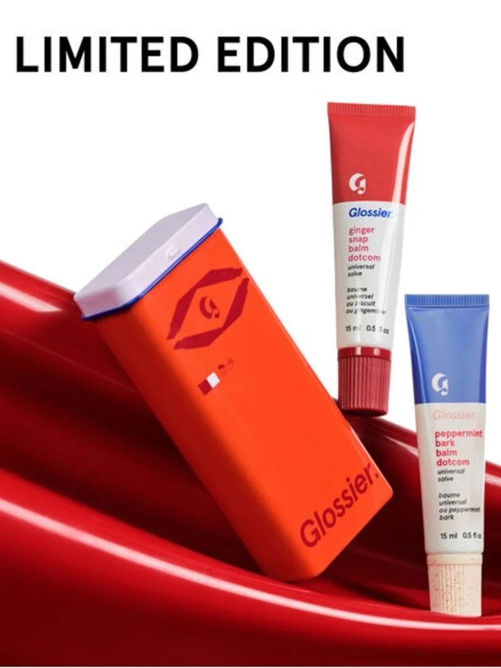 Glossier Sugar + Spice Balm Dotcom Duo - Peppermint Bark & Ginger Snap Lip BDC - Picture 8 of 9